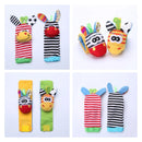 Baby Wrist Rattle Foot Finder Socks 4 PCS