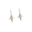 sterling Silver Long Flower Earrings