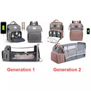 Nanny Pack Diaper Bag Backpack - Large Capacity Baby Bags - Travel Bassinet