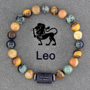 Zodiac Sign Bracelet  Natural stone