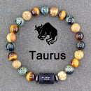 Zodiac Sign Bracelet  Natural stone
