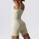 One Piece Tummy Control Seamless Ribbed Jumpsuit