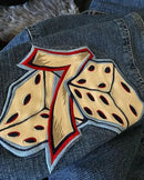 Hip Hop Rock Embroidery Pattern  Baggy Jeans
