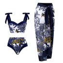 Vintage Print Swimsuit Monokini Bikini 2 Piece Swimsuits Two Piece Tank