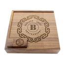 USB Memory Stick with Photography Wood Box (170x170x35mm) for Bride, Groom (Walnut)