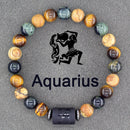 Zodiac Sign Bracelet  Natural stone