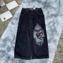 vintage Embroidered high quality jeans Hip Hop Goth streetwear Harajuku men wome