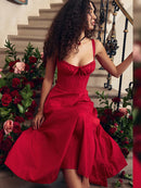 Suninheart Elegant  a Line Midi Dress