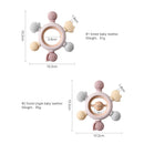 Wooden Teether Rings for Soothing Teething Pain Relief -