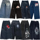 vintage Embroidered high quality jeans Hip Hop Goth streetwear Harajuku men wome