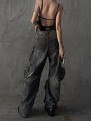 Women Baggy Cyber Punk Denim Pants