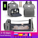 Nanny Pack Diaper Bag Backpack - Large Capacity Baby Bags - Travel Bassinet