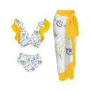 Vintage Print Swimsuit Monokini Bikini 2 Piece Swimsuits Two Piece Tank