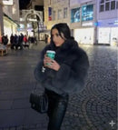Autumn Furry Cropped Faux Fur Coats