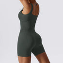 One Piece Tummy Control Seamless Ribbed Jumpsuit