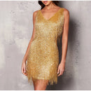 Short Sequin Dress Sexy Sparkly Glitter Fall Winter Bodycon Straps Dress