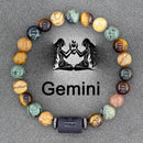 Zodiac Sign Bracelet  Natural stone