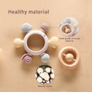 Wooden Teether Rings for Soothing Teething Pain Relief -