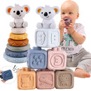 Baby Toys 6-12 Months,Sensory Toys Bundle -Montessori Soft Silicone