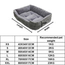 Square Plush Kennel Medium Small Dog Sofa Bed