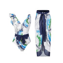 Vintage Print Swimsuit Monokini Bikini 2 Piece Swimsuits Two Piece Tank