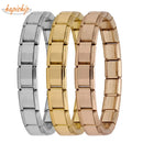 NewCharms 2 of Goldtone Trim Italian Charm Starter Bracelet