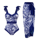 Vintage Print Swimsuit Monokini Bikini 2 Piece Swimsuits Two Piece Tank