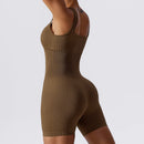 One Piece Tummy Control Seamless Ribbed Jumpsuit