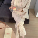 Cotton Sleepwear Korean Pajamas Suit