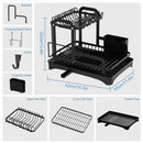 2 Tier Dish Bowl Drainer Storage
