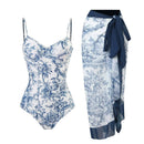 Vintage Print Swimsuit Monokini Bikini 2 Piece Swimsuits Two Piece Tank