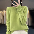 O-Neck Top Cashmere Warm Pullover Seamless Jumper Clothes