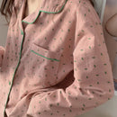 Cotton Sleepwear Korean Pajamas Suit