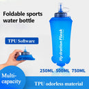 250ml to 750ml Soft Collapsible Water Bottle for Running Hiking Cycling