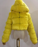 Autumn Furry Cropped Faux Fur Coats