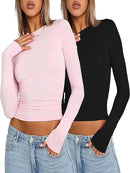 Pink Long Sleeve T-shirt Women