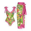 Vintage Print Swimsuit Monokini Bikini 2 Piece Swimsuits Two Piece Tank