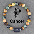 Zodiac Sign Bracelet  Natural stone